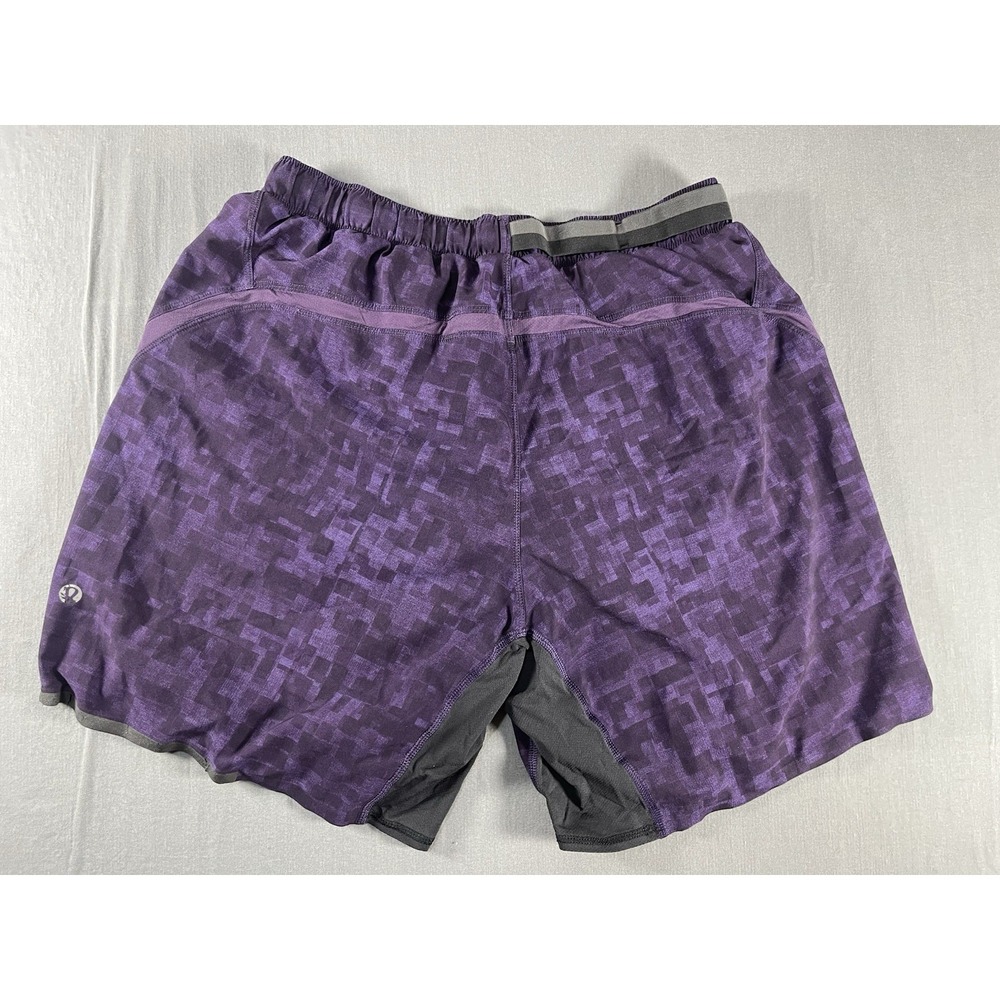 Lululemon Shorts Mens Medium Purple Tie Dye Casual Yoga Athletic - Picture 11 of 12